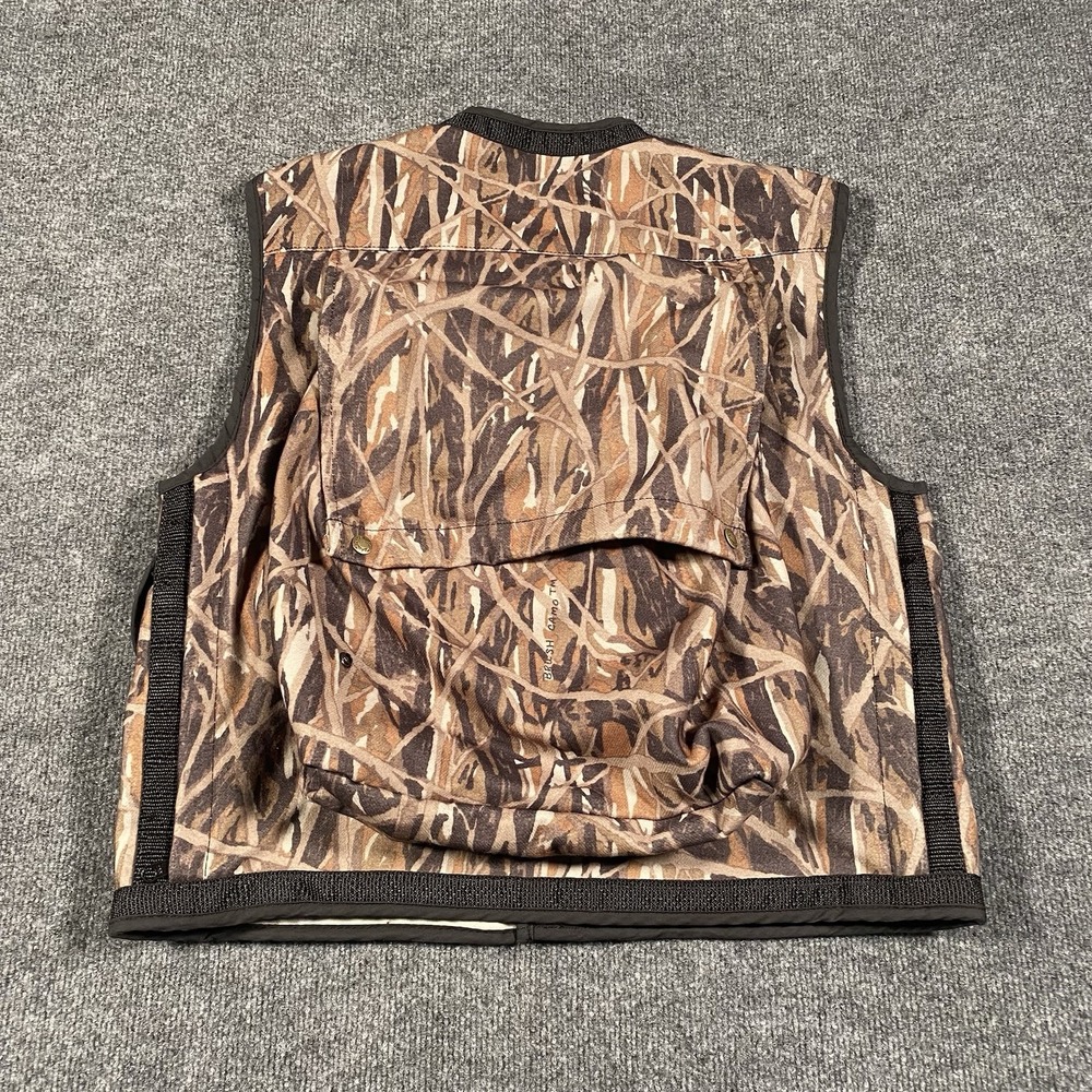 Vintage 90s Cabelas Brush Camo Pockets Hunting Vest Mens Medium Made in USA - Picture 5 of 7